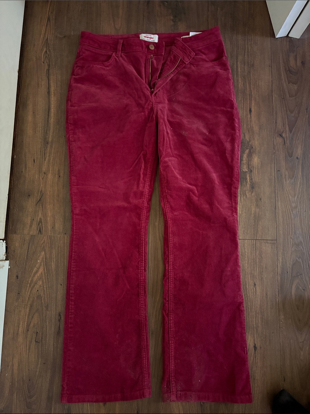 Women's Red Corduroy Jeans